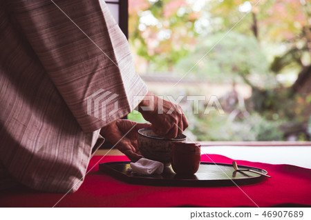 Tea ceremony tea bath 46907689