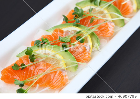 Salmon and Avocado carpaccio 46907799