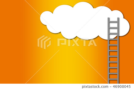 Ladder leading up to cloud Ladder leading up to cloud 46908045