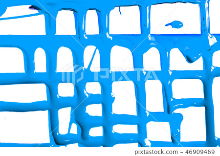 Flows of blue paint Flows of blue paint 46909469