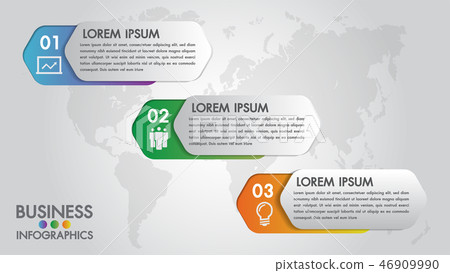 Infographics modern template for business 3 steps Infographics modern template for business 3 steps 46909990