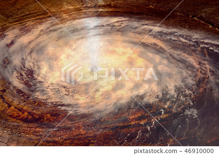 Hurricane over the sandy desert. Hurricane over the sandy desert. 46910000
