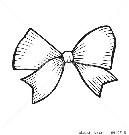 Sketch Bow With Ribbon 46910748