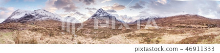 Fresh snow covered peaks of mountains in Scotland Fresh snow covered peaks of mountains in Scotland 46911333