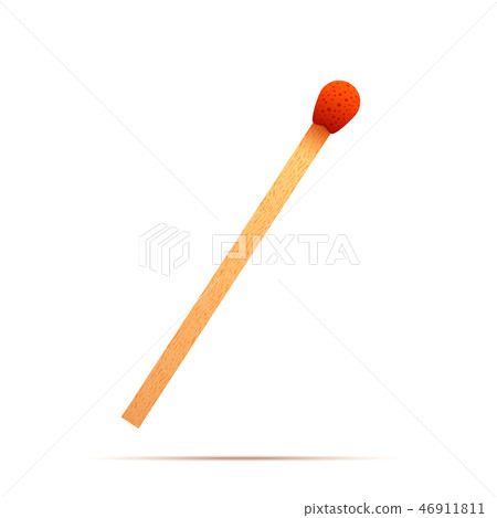 Bright realistic match on white - Stock Illustration [46911811] - PIXTA