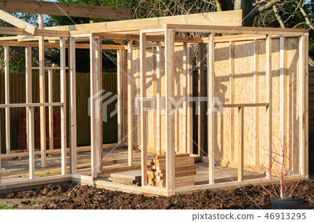 Unfinished built of summer house 46913295