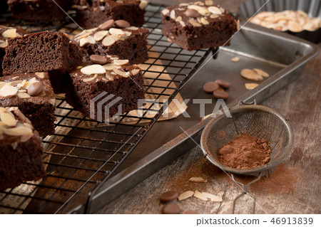 baked brownies with coco powder baked brownies with coco powder 46913839