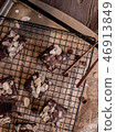 almond brownies on tray 46913849
