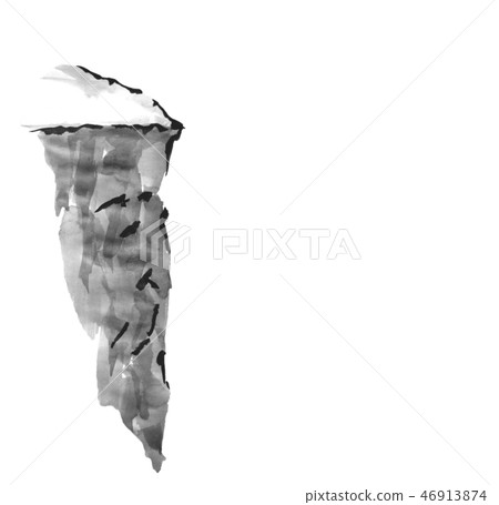 Cliff ink painting Cliff ink painting 46913874