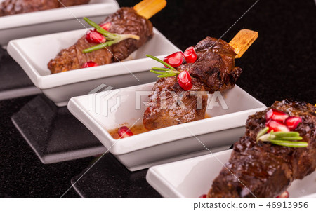 The meat shish kebab from mutton 46913956