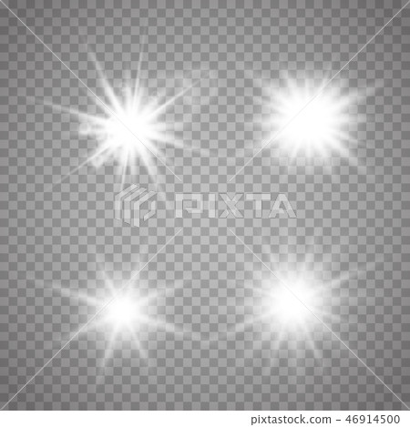 Set of Glowing Light Stars 46914500