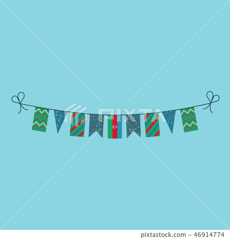 Decorations bunting flags Azerbaijan national day 46914774