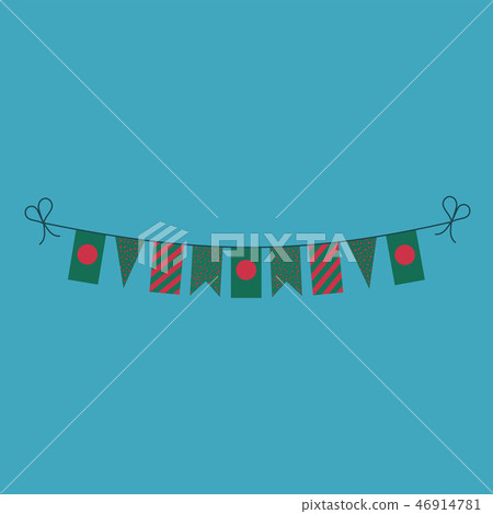 Decorations bunting flags Bangladesh national day Decorations bunting flags Bangladesh national day 46914781