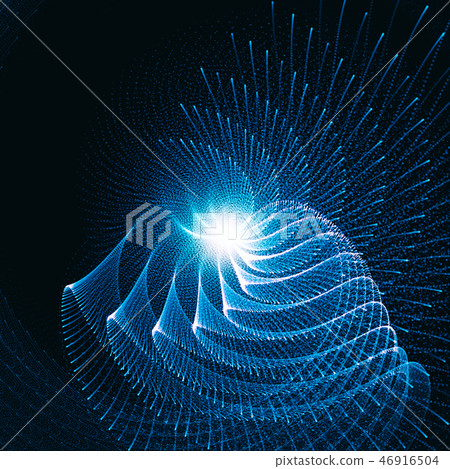 Abstract Glowing Curved Lines Background - Stock Illustration [46916504 ...
