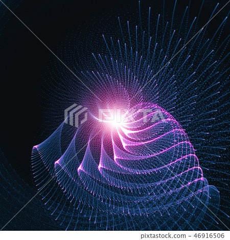 Abstract Glowing Curved Lines Background - Stock Illustration [46916506 ...