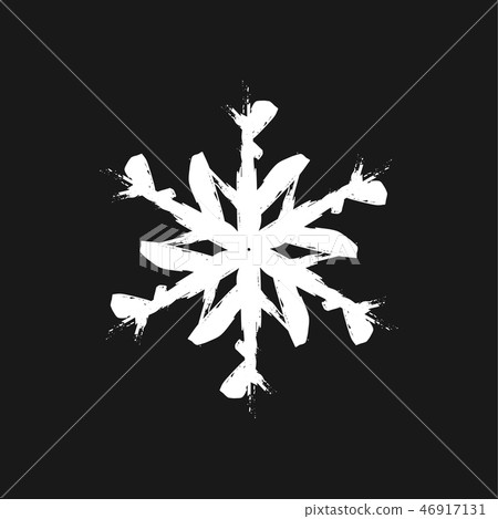 Grunge Isolated Snowflake 46917131
