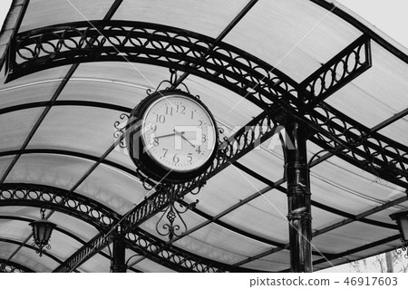 old retro clock of one central station old retro clock of one central station 46917603