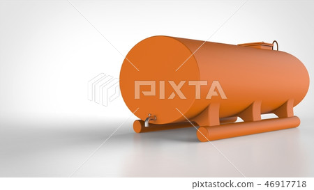 Water Storage Tank Orange Right Faucet Stock Illustration