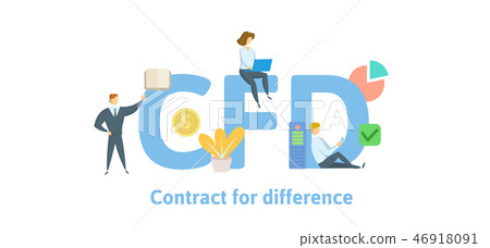 CFD, Contract For Difference. Concept with keywords, letters and icons. Flat vector illustration CFD, Contract For Difference. Concept with keywords, letters and icons. Flat vector illustration 46918091