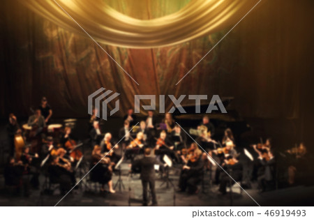 Artists symphony orchestra. abstract blurred image 46919493