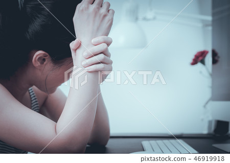 depressed women hard working and wrist arm pain depressed women hard working and wrist arm pain 46919918