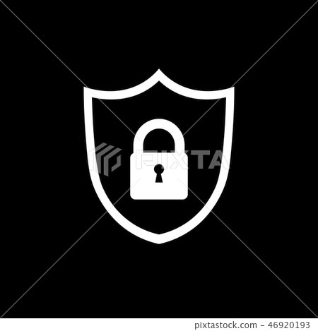 Shield icon. Lock icon. Shield with lock symbol. 46920193
