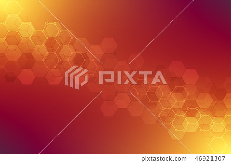 Geometric background texture with molecular structures and chemical engineering. Abstract background 46921307