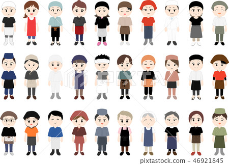 Restaurant clerk illustration Restaurant clerk illustration 46921845