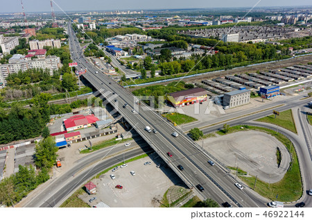 Aerial view on Permyakova street. Tyumen. Russia 46922144