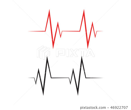 Pulse line ilustration vector template - Vectors - Stock Illustration ...