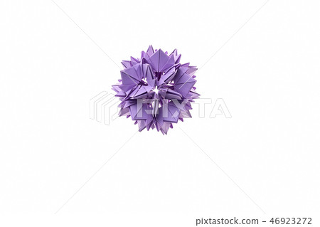 Violet flower origami on white 46923272