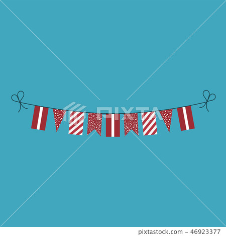 Decorations bunting flags for Latvia national day Decorations bunting flags for Latvia national day 46923377