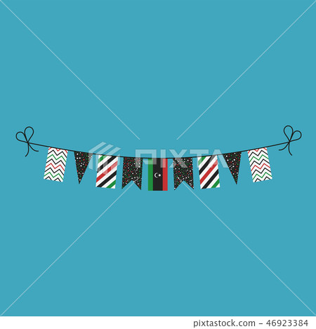 Decorations bunting flags for Libya national day Decorations bunting flags for Libya national day 46923384