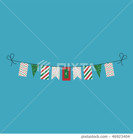 Decorations bunting flags of Maldives national day 46923404
