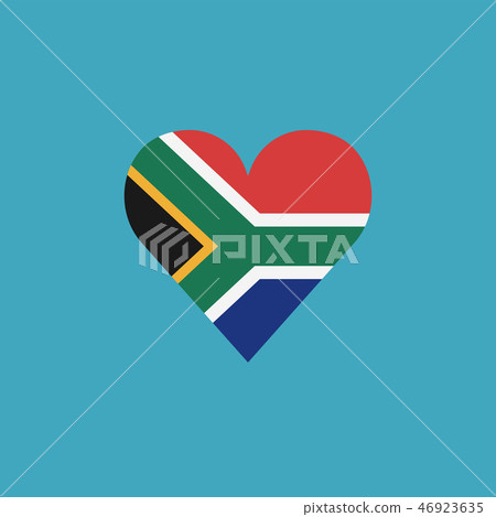 South Africa flag icon in a heart shape South Africa flag icon in a heart shape 46923635
