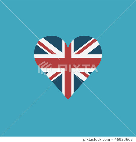 United Kingdom flag icon in a heart shape 46923662