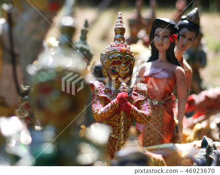 The culture dolls are everywhere in Thai temples The culture dolls are everywhere in Thai temples 46923670