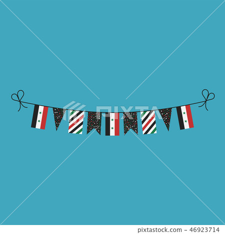 Decorations bunting flags for Syria national day Decorations bunting flags for Syria national day 46923714