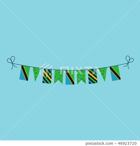 Decorations bunting flags of Tanzania national day 46923720
