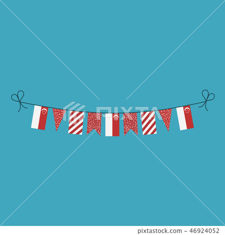 Decorations bunting flags Singapore national day 46924052