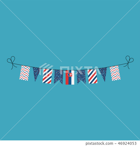 Decorations bunting flags of Slovakia national day Decorations bunting flags of Slovakia national day 46924053