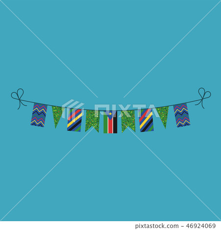Decorations bunting flags of South Sudan Decorations bunting flags of South Sudan 46924069