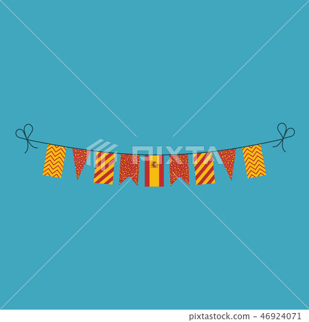 Decorations bunting flags for Spain national day Decorations bunting flags for Spain national day 46924071