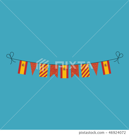 Decorations bunting flags for Spain national day Decorations bunting flags for Spain national day 46924072