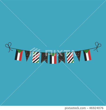 Decorations bunting flags for Sudan national day Decorations bunting flags for Sudan national day 46924076