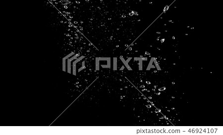 Close-up images of soda water bubbles floating up 46924107