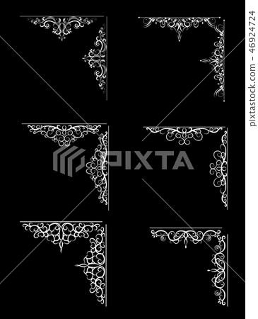 Swirl floral design set Swirl floral design set 46924724