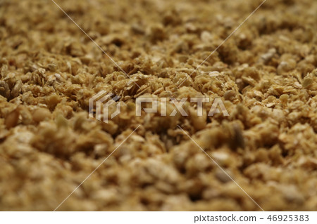 Organic homemade Granola Cereal with oats and almond. Texture oatmeal granola or muesli as Organic homemade Granola Cereal with oats and almond. Texture oatmeal granola or muesli as 46925383