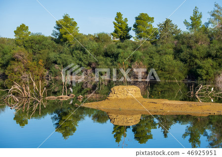Athalassa Lake Cyprus with beautiful reflections Athalassa Lake Cyprus with beautiful reflections 46925951