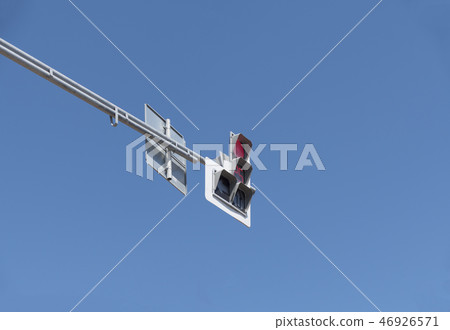 Red traffic signs with the direction of travel Red traffic signs with the direction of travel 46926571